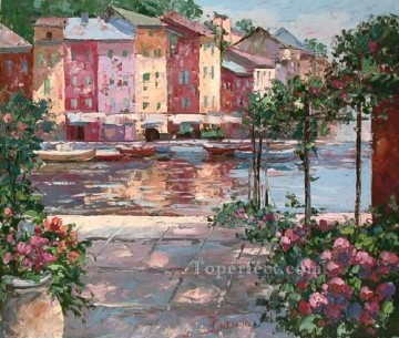 yxf106eB scenery impressionist floral garden Oil Paintings